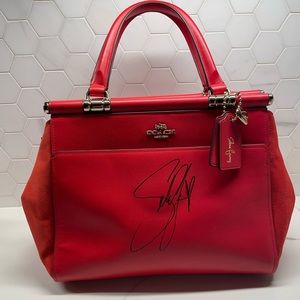 Coach Selena Gomez Grace Bag Signed Red
